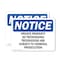 Signmission Private Property No Trespassing Trespassers OSHA Notice Sign, Vinyl Decal, 10in W x 7in L, 2PK OS-2PACK-NS-D-710-L-17855 - alternate 1